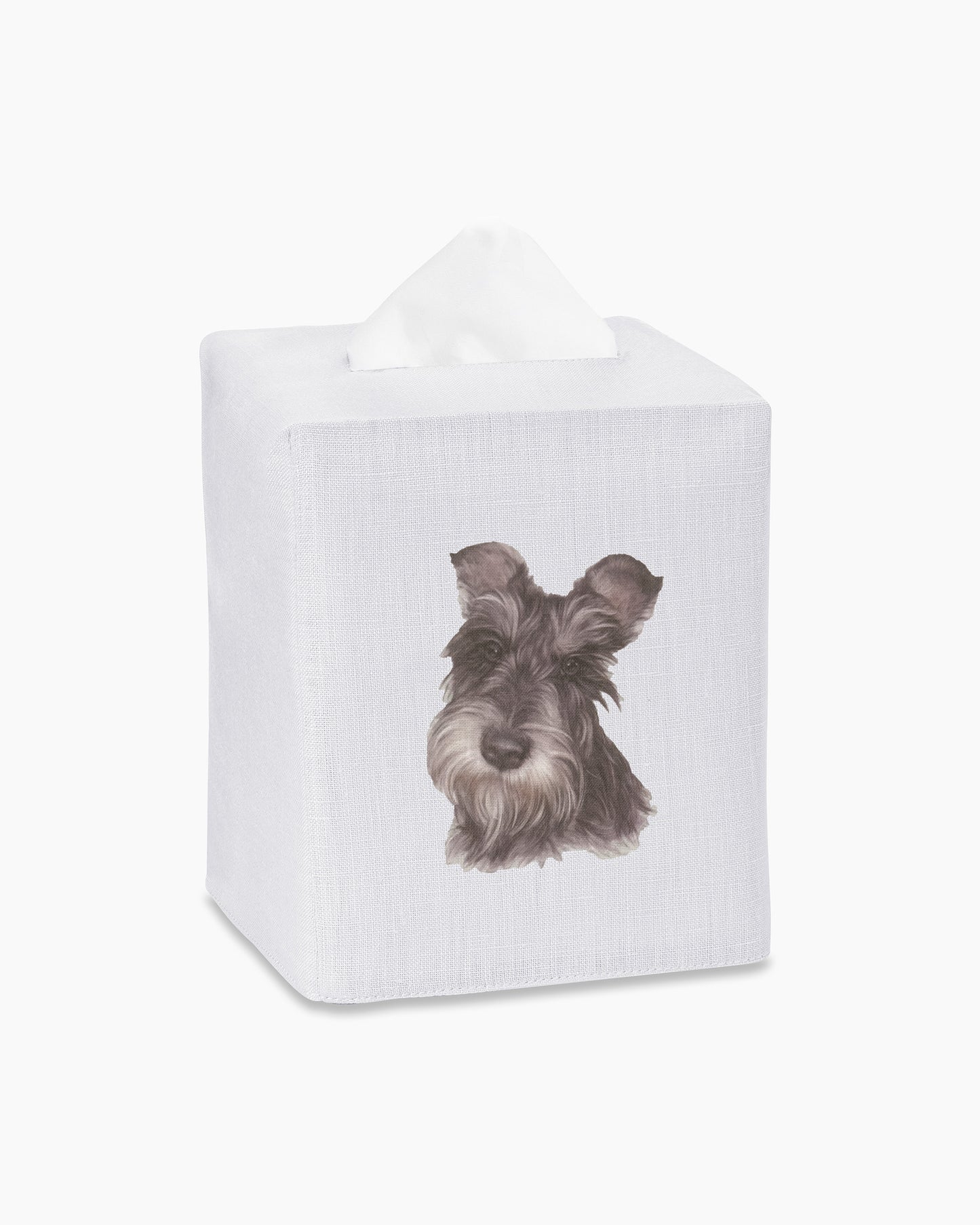 Scottish Terrier Linen Tissue Box Cover