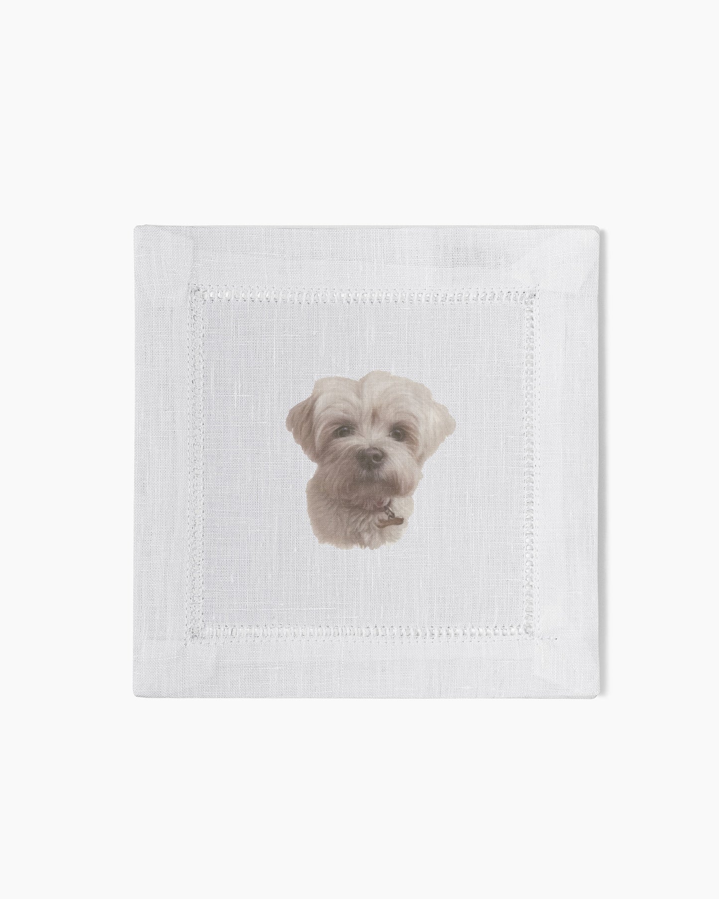 Shih Tzu Linen Cocktail Napkins