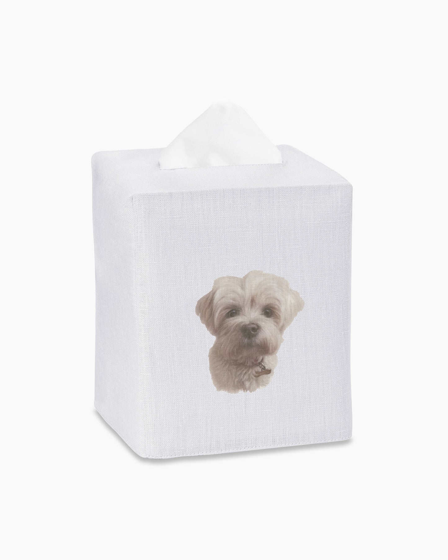 Shih Tzu Linen Tissue Box Cover