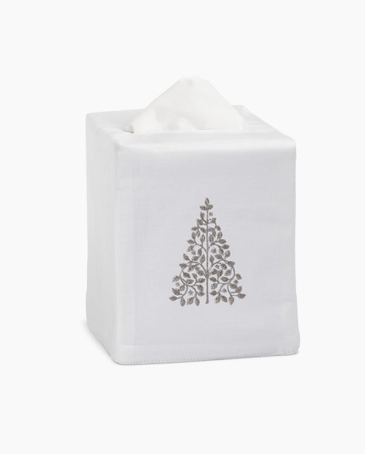 Mod Tree Silver Tissue Box Cover