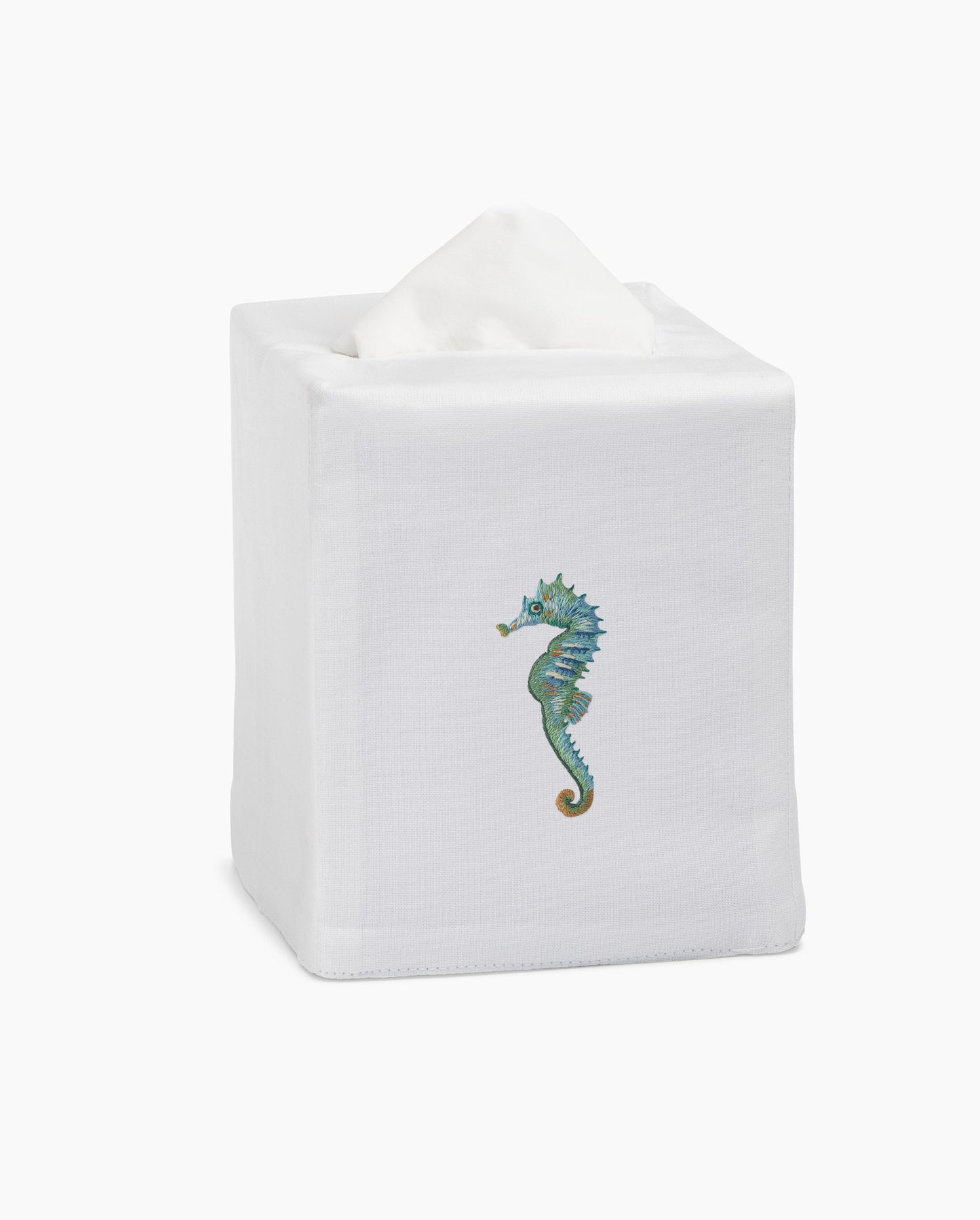Seahorse Aqua Tissue Box Cover