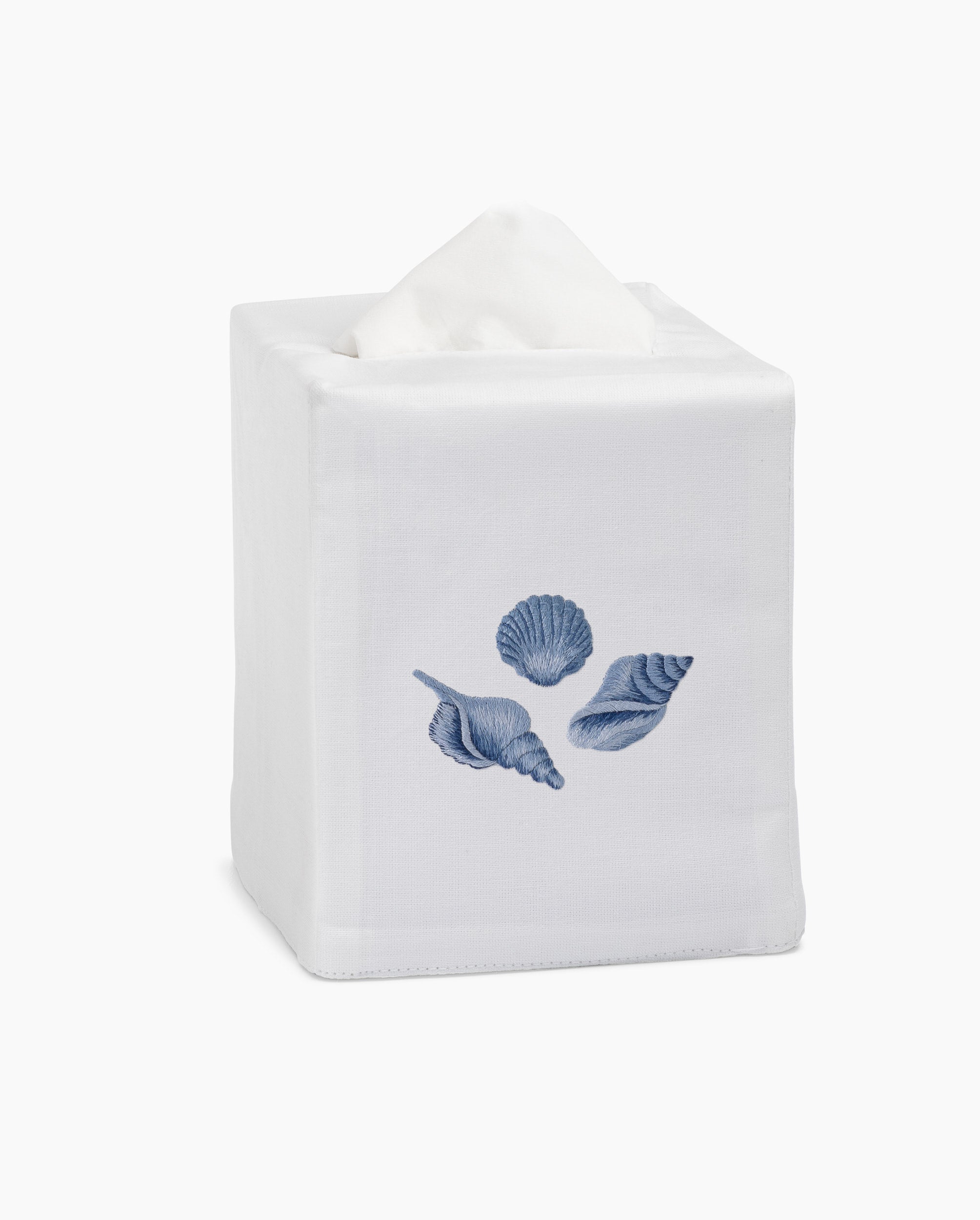 Shell Set Indigo Tissue Box Cover – Henry Handwork