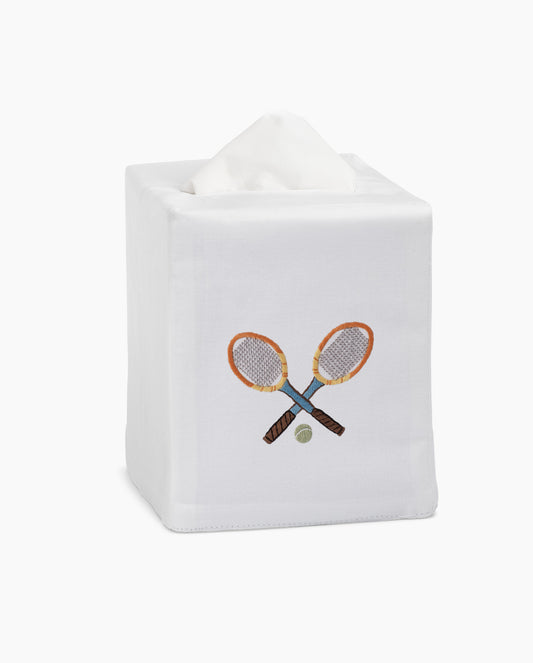 Tennis Racquets Tissue Box Cover