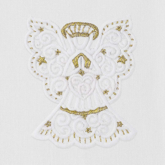 Angel White & Gold Hand Towel