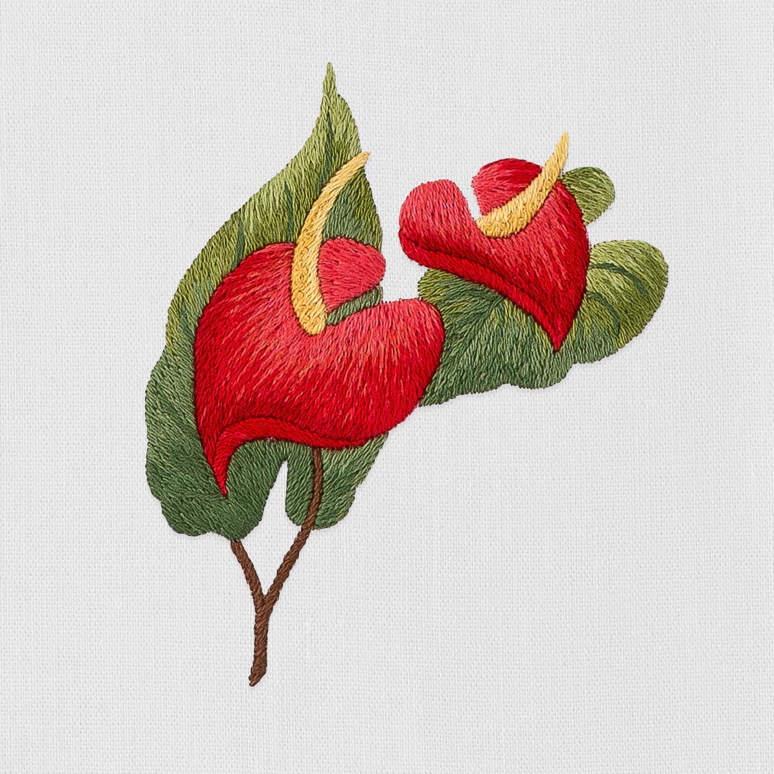 Anthurium Hand Towel - SAMPLE - Thumbnail 3
