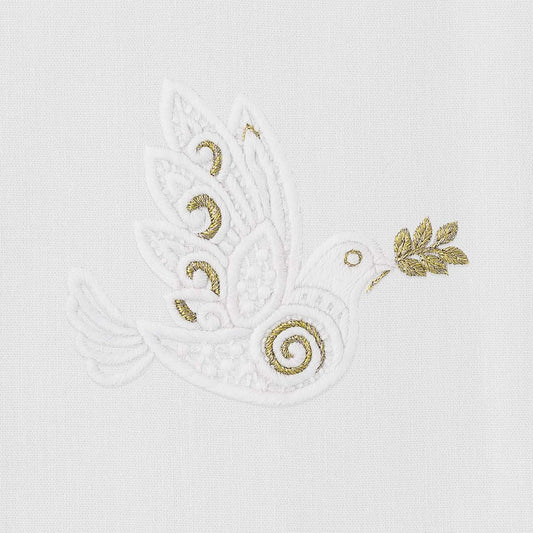 Dove White & Gold Hand Towel