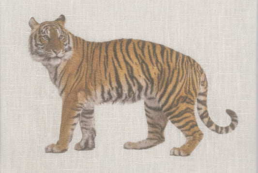 Tiger Linen Tissue Box Cover