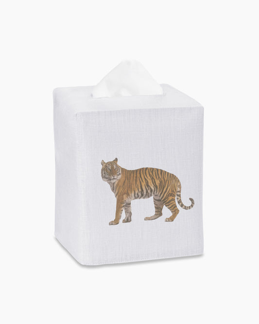 Tiger Linen Tissue Box Cover