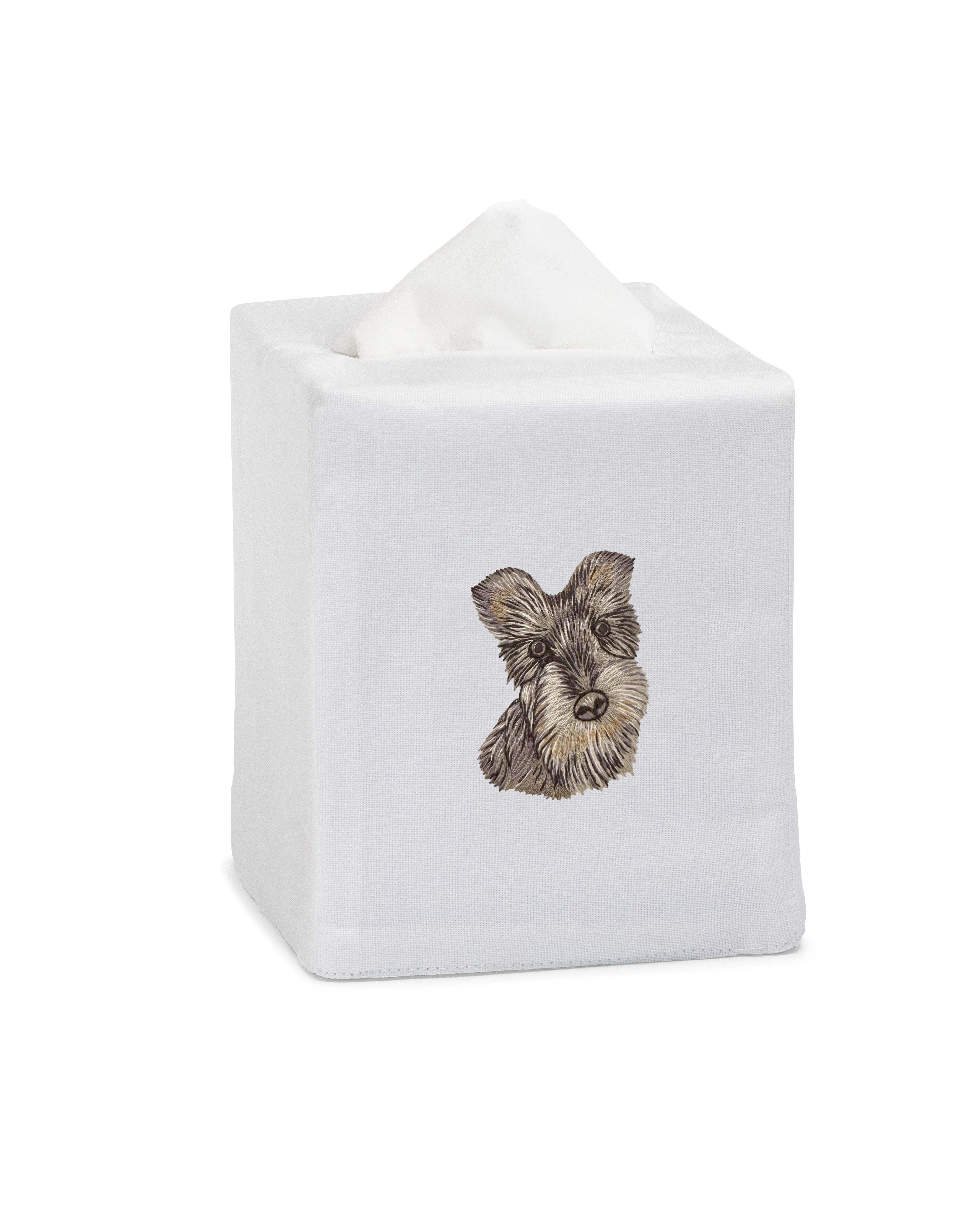 Scottish Terrier Linen Tissue Box Cover - Thumbnail 4