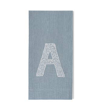 Monogram Twig Hand Towel - Sky Blue