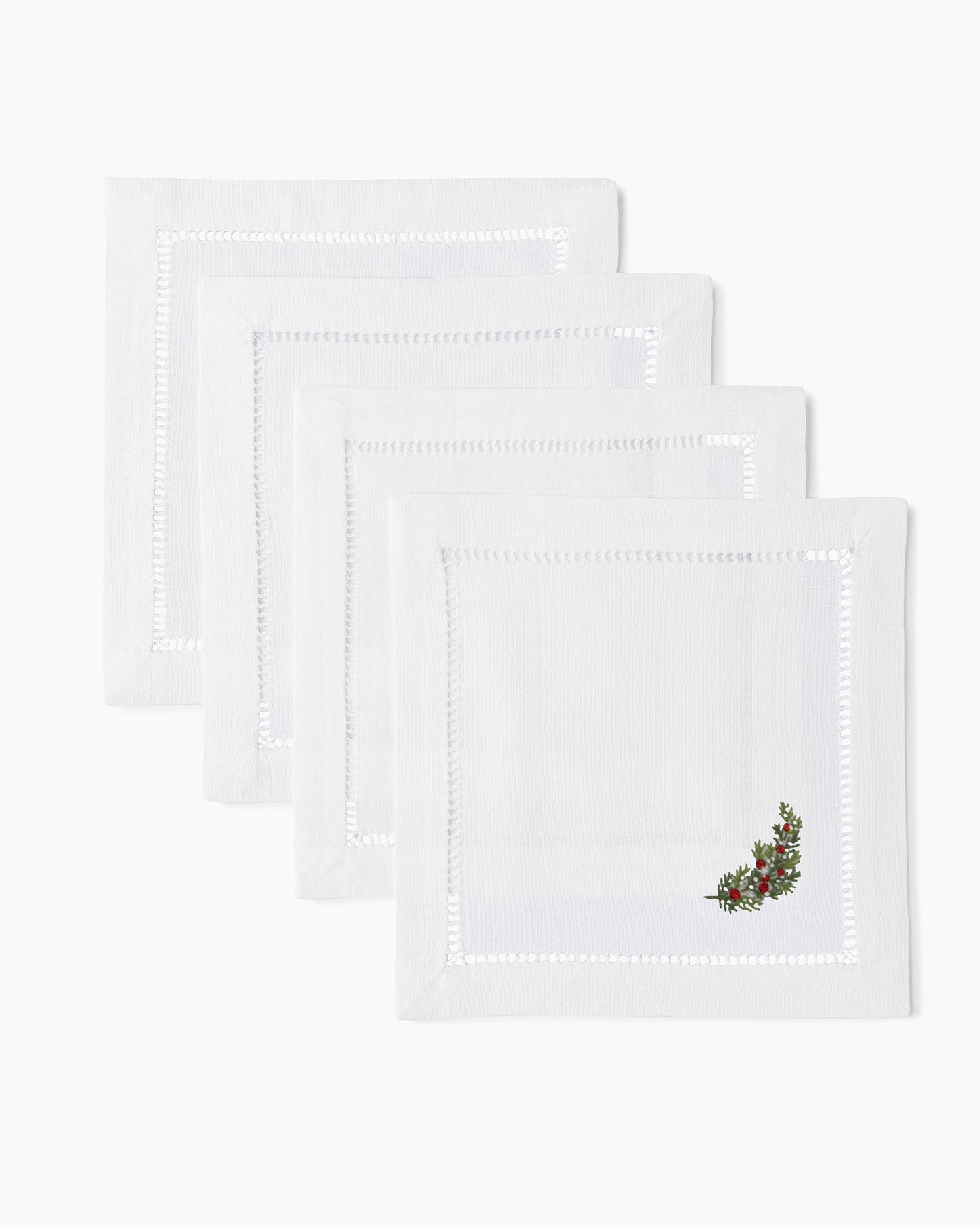 Wreath Snow Cocktail Napkins