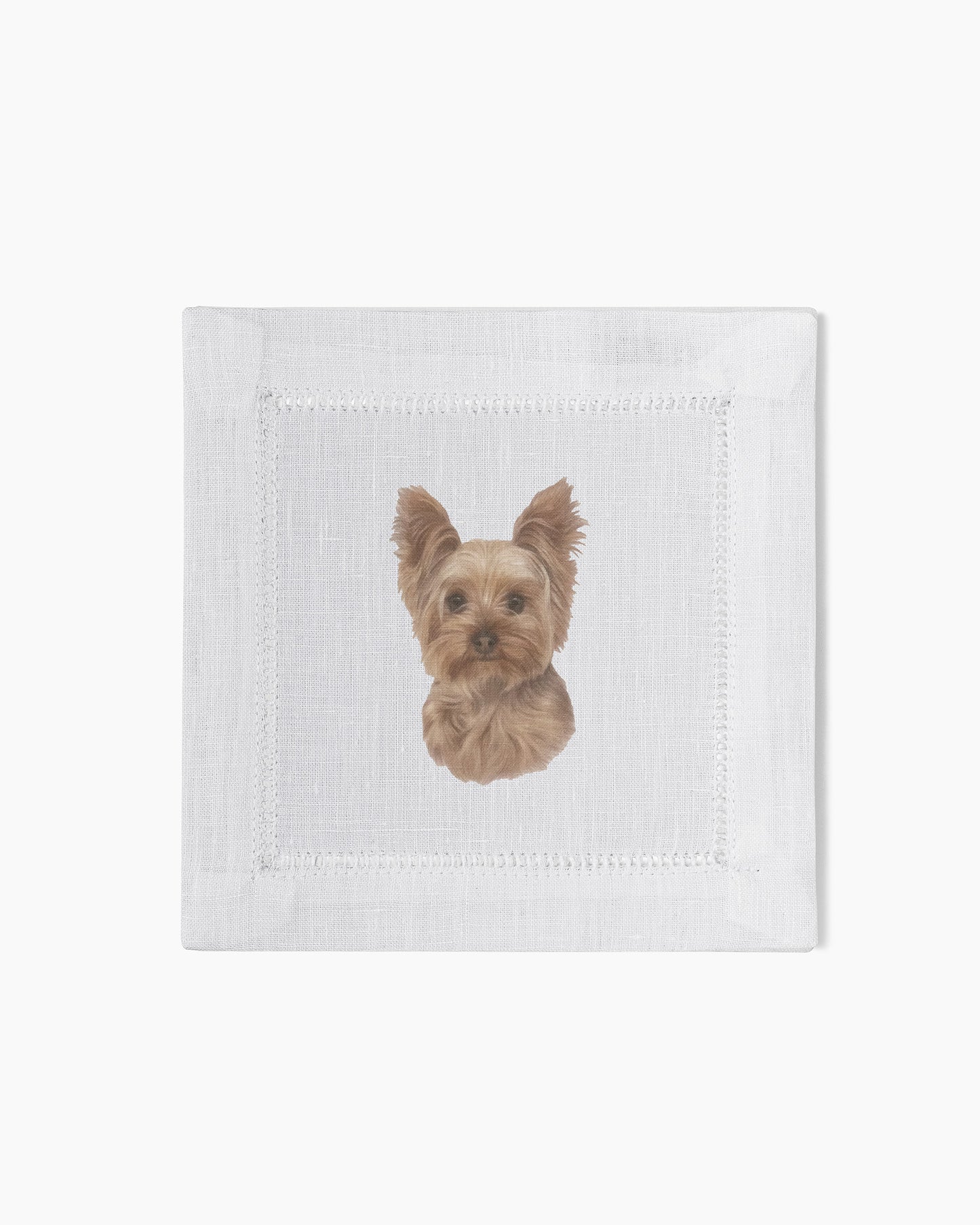 Yorkshire Terrier Linen Cocktail Napkins