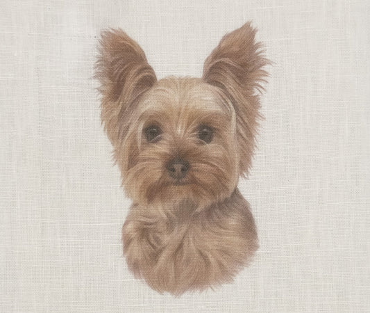 Yorkshire Terrier Linen Tissue Box Cover