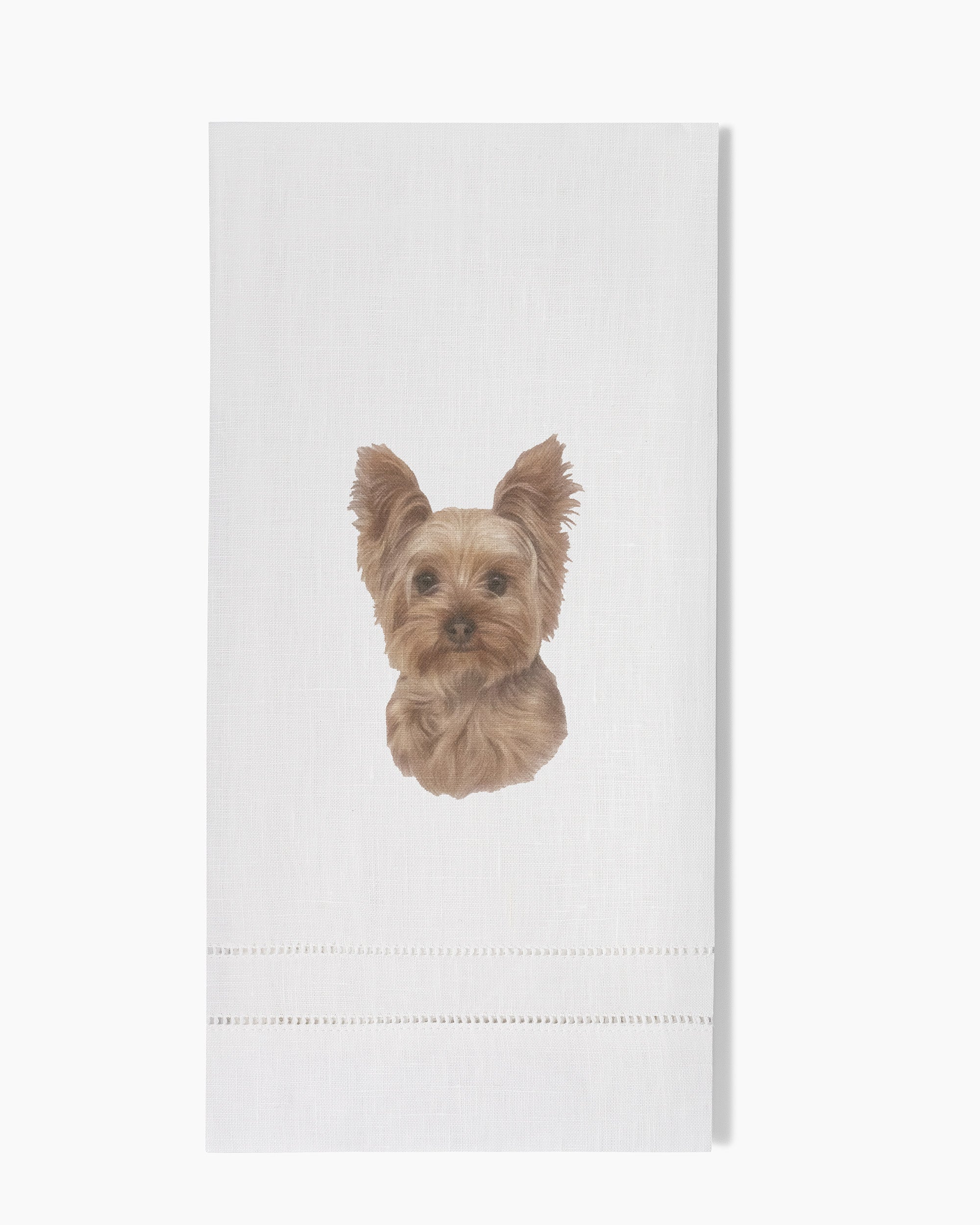 Yorkshire Terrier Linen Hand Towel - Thumbnail 3