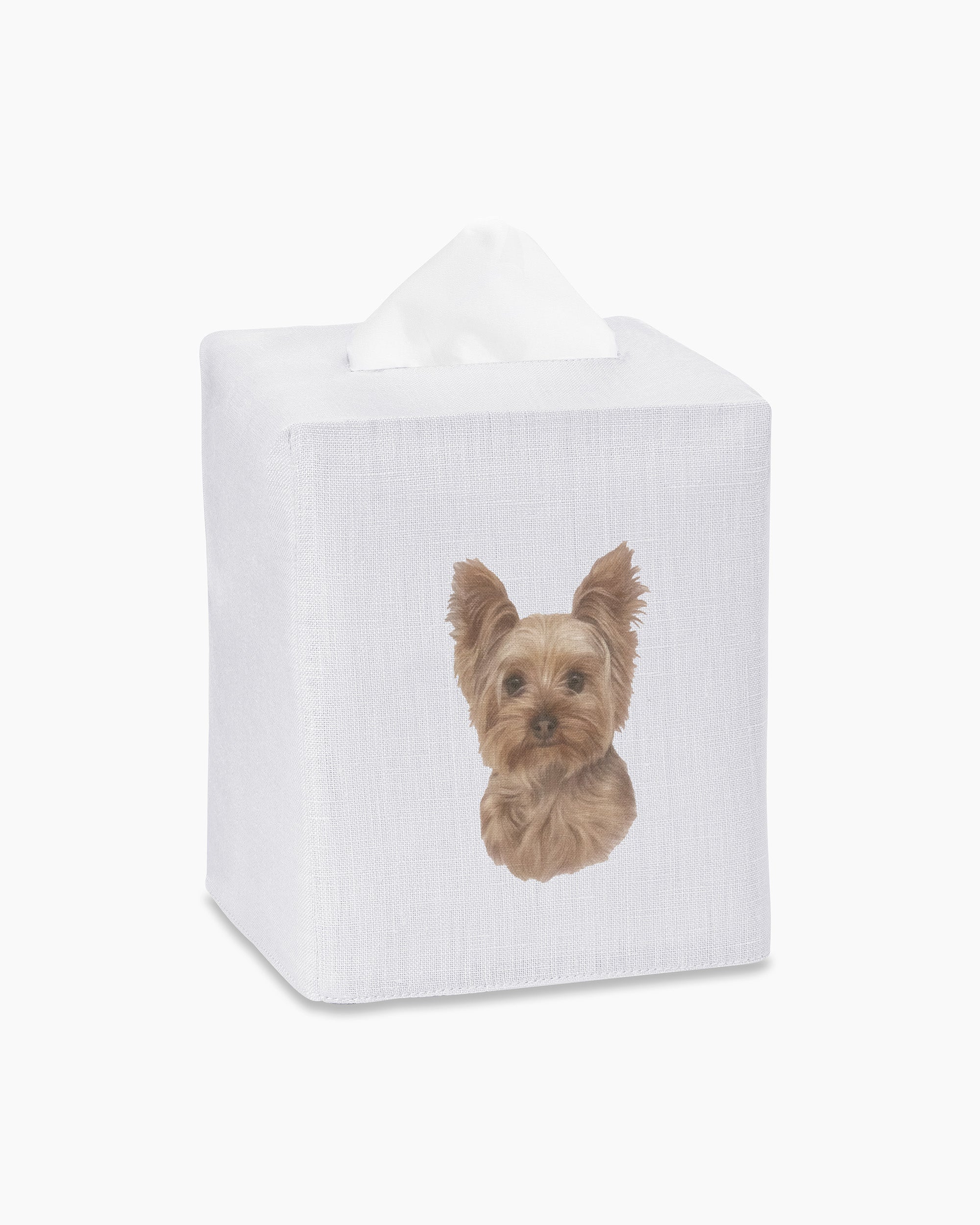 Yorkshire Terrier Linen Tissue Box Cover - Thumbnail 2