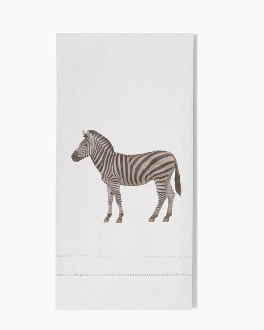 Zebra Linen Hand Towel