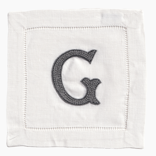 Nouveau Monogram Cocktail Napkins G - (Set of 4)