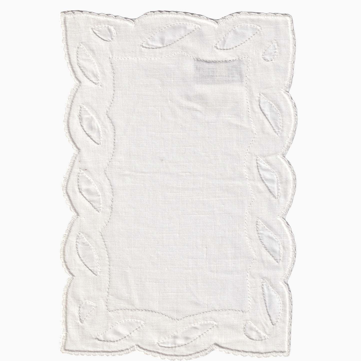 Organdy Inset Linen Cocktail Napkins