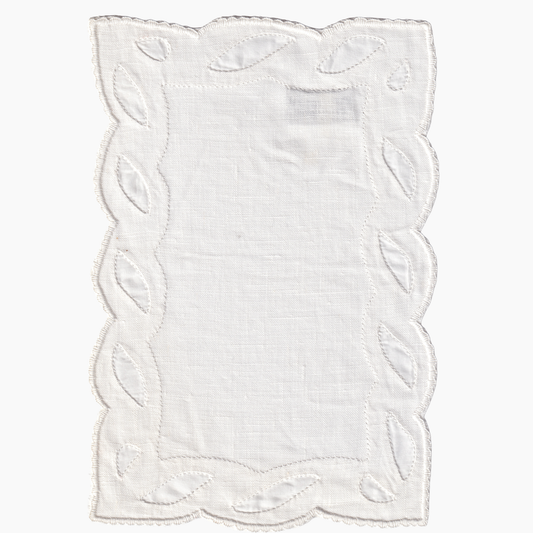 Organdy Inset Linen Cocktail Napkins