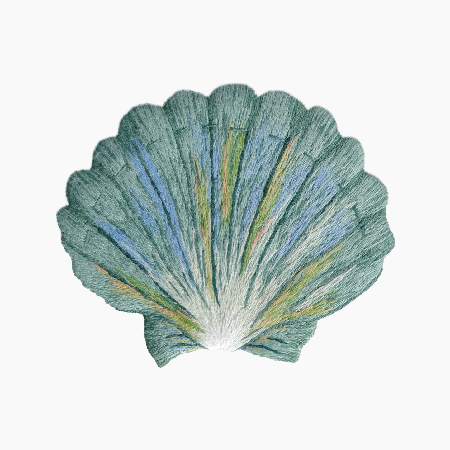 Shell Scallop Teal Tissue Box Cover