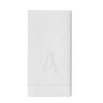 Monogram Nouveau Hand Towel - White on White