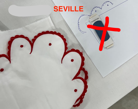 SEVILLE - Cameo Embroidery on White Sateen