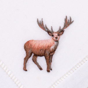an embroidered stag