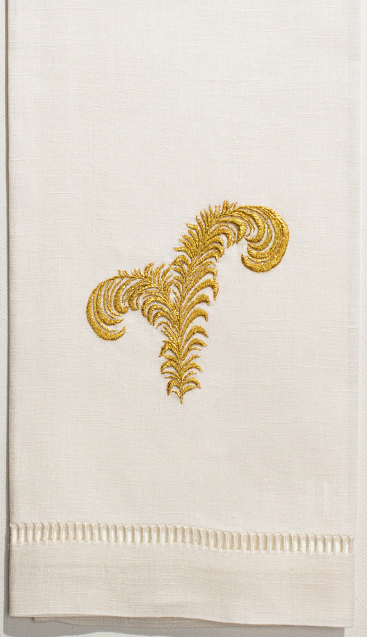 Plume Gold Hand Towel