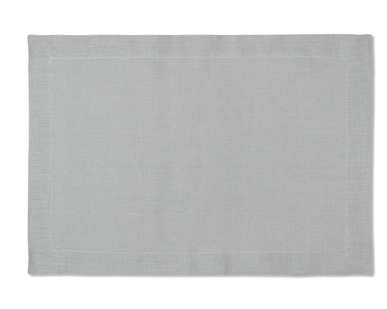 A linen placemat in the color gray