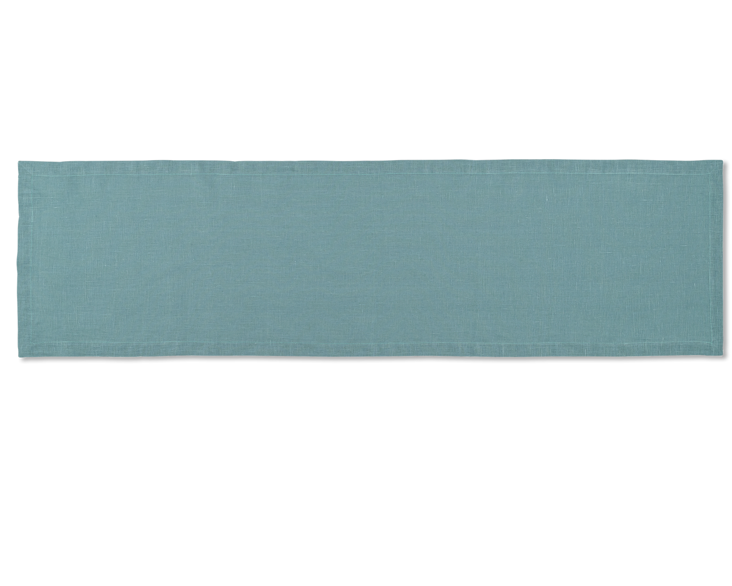 A linen table runner in the color marine