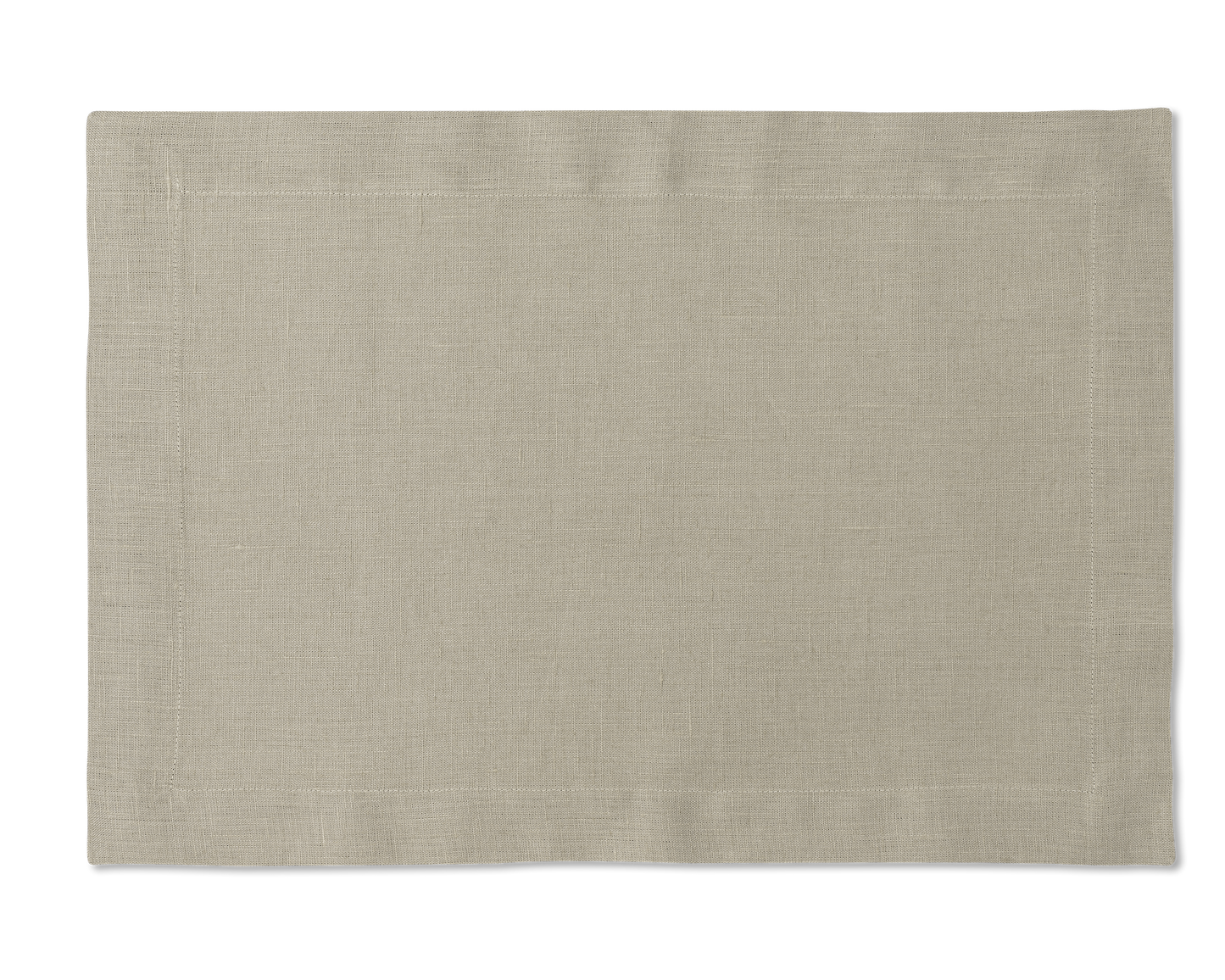 A linen placemat in the color sand