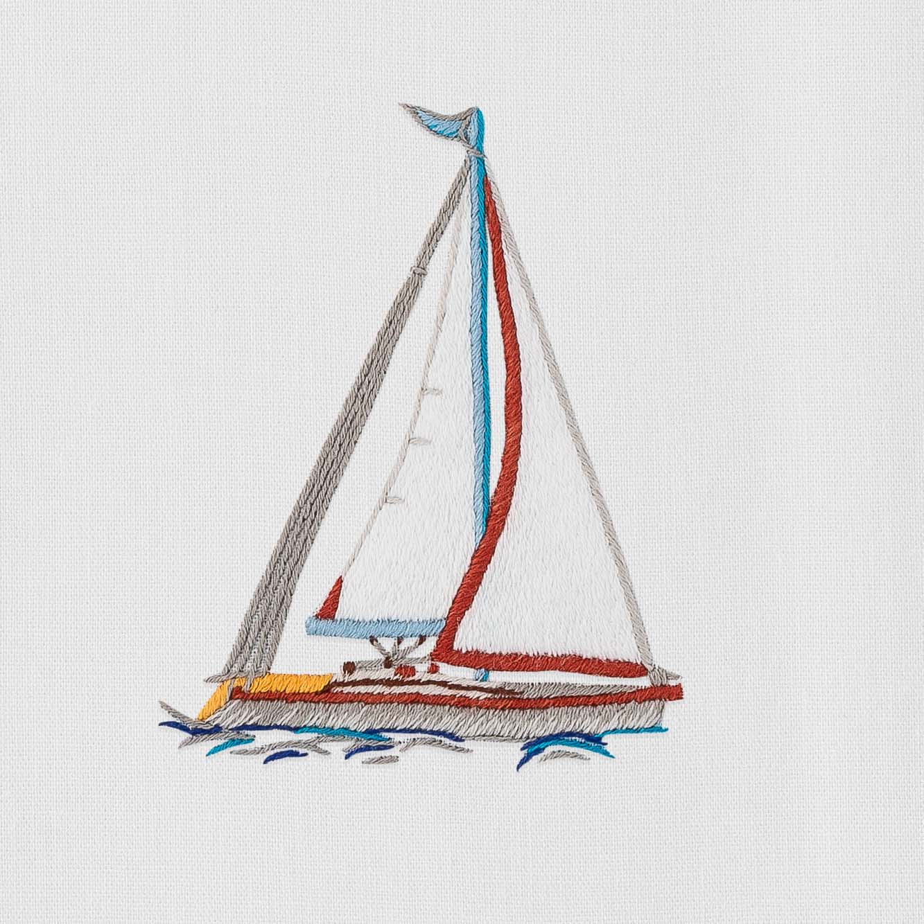 Sailboat Modern Towel - Thumbnail 4