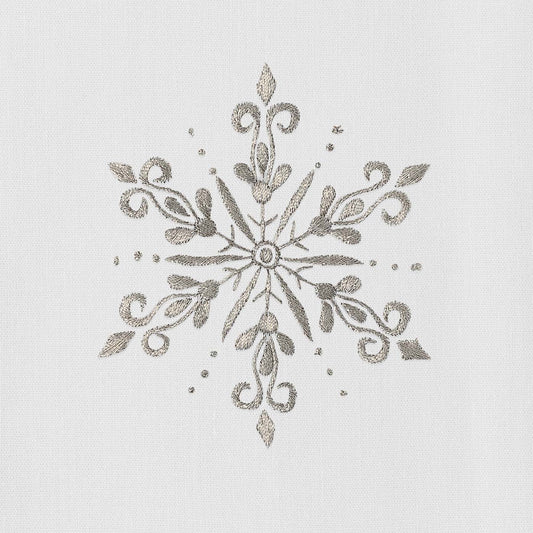 Snowflake Silver Hand Towel