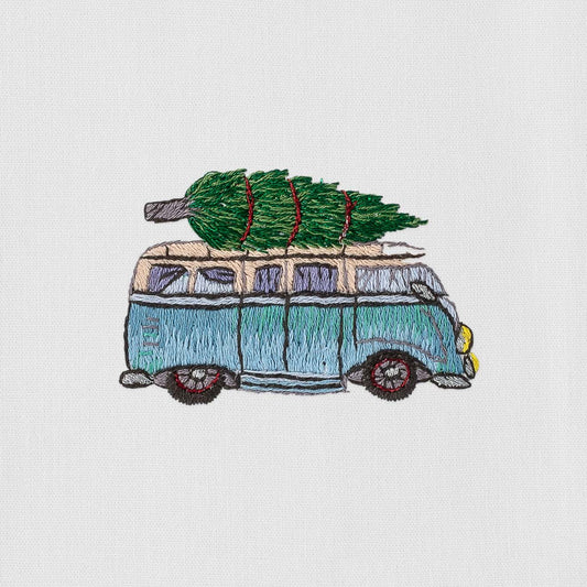 VW Bus Tree Hand Towel