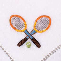 two tennis racquets crossed over each other