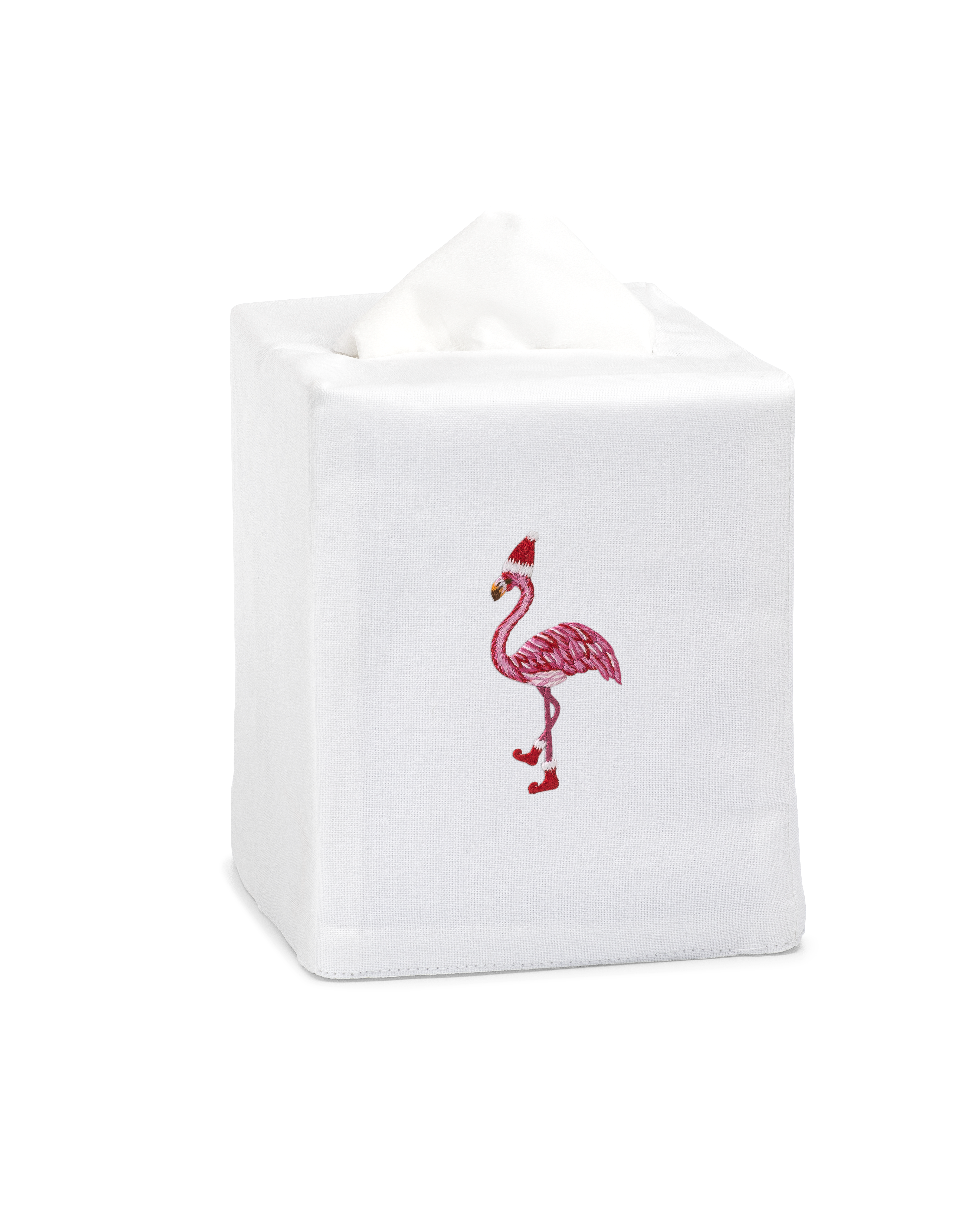 Santa Hat Flamingo Tissue Box Cover - Thumbnail 2