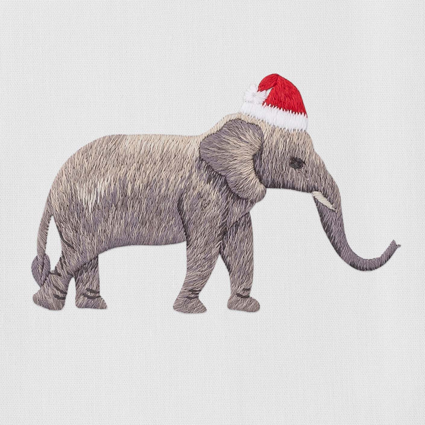 Santa Hat Elephant Towel - Thumbnail 3