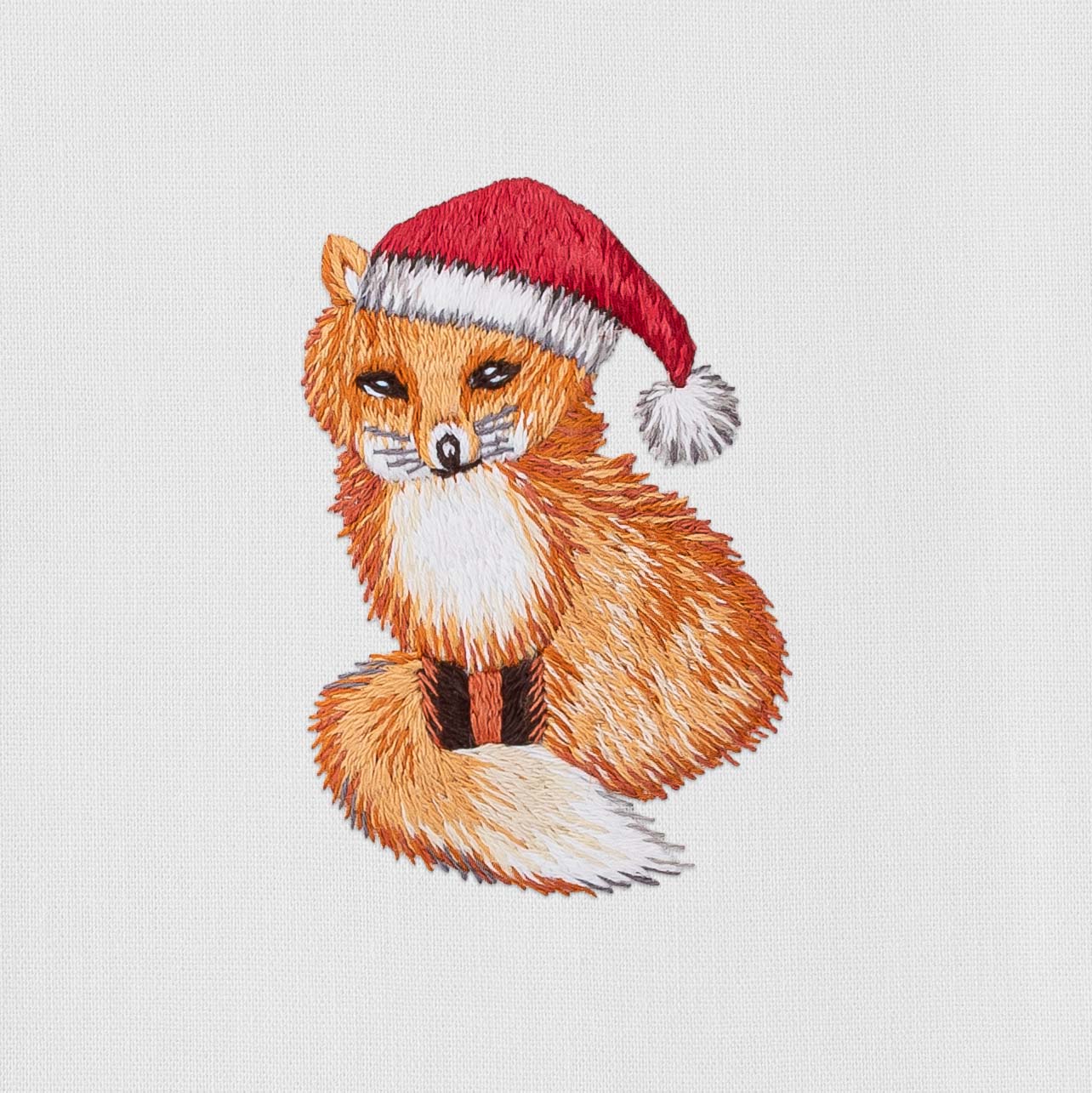 Santa Hat Fox Hand Towel