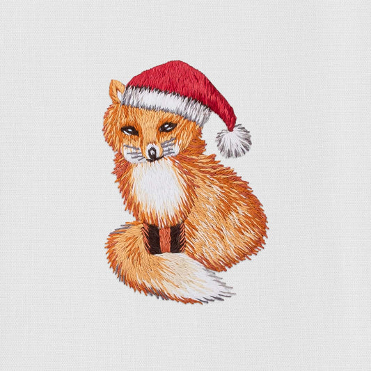 Santa Hat Fox Hand Towel