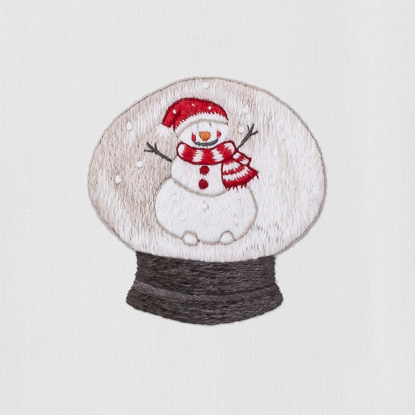 Snow Globe Santa Hand Towel